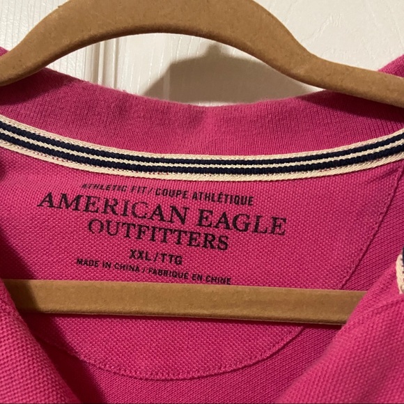 Men’s American Eagle Outfitters Pink polo - Picture 3 of 5
